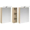Vonios spintos komplektas su lentyna 3 pcs 120 x 14,5 x 70 cm