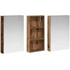 Vonios spintos komplektas su lentyna 3 pcs 110 x 10,5 x 60,5 cm
