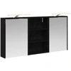Vonios spintos komplektas su lentyna 3 pcs 126 x 16 x 62.5 cm