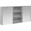 Vonios spintos komplektas su lentyna 3 pcs 126 x 16 x 62.5 cm