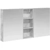 Vonios spintos komplektas su lentyna 3 pcs 130 x 14,5 x 70 cm
