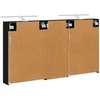 Vonios spintos komplektas 3 vnt. 130 x 14,5 x 70 cm