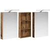 Vonios spintos komplektas su lentyna 3 pcs 110 x 10,5 x 60,5 cm