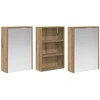 Vonios spintos komplektas 3 vnt. 126 x 16 x 62.5 cm