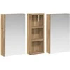 Vonios spintos komplektas su lentyna 3 pcs 80 x 10,5 x 50 cm