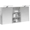 Vonios spintos komplektas su lentyna 3 pcs 126 x 16 x 62.5 cm