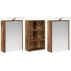 Vonios spintos komplektas su lentyna 3 pcs 126 x 16 x 62.5 cm