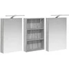 Vonios spintos komplektas su lentyna 3 pcs 120 x 10,5 x 60,5 cm