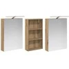 Vonios spintos komplektas su lentyna 3 pcs 140 x 14,5 x 70 cm