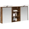 Vonios spintos komplektas su lentyna 3 pcs 126 x 16 x 62.5 cm