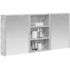 Vonios spintos komplektas su lentyna 3 pcs 126 x 16 x 62.5 cm