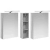 Vonios spintos komplektas su lentyna 3 pcs 120 x 14,5 x 70 cm