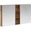 Vonios spintos komplektas su lentyna 3 pcs 120 x 14,5 x 70 cm