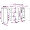 Vonios spintos komplektas 3 vnt. 126 x 16 x 62.5 cm