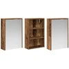 Vonios spintos komplektas su lentyna 3 pcs 126 x 16 x 62.5 cm
