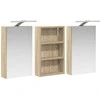 Vonios spintos komplektas su lentyna 3 pcs 90 x 10,5 x 50 cm