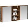 Vonios spintos komplektas su lentyna 3 pcs 126 x 16 x 62.5 cm