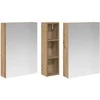 Vonios spintos komplektas su lentyna 3 pcs 120 x 14,5 x 70 cm