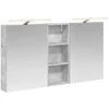 Vonios spintos komplektas su lentyna 3 pcs 130 x 14,5 x 70 cm