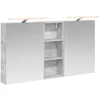 Vonios spintos komplektas su lentyna 3 pcs 130 x 14,5 x 70 cm