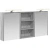 Vonios spintos komplektas su lentyna 3 pcs 126 x 16 x 62.5 cm