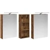 Vonios spintos komplektas su lentyna 3 pcs 130 x 14,5 x 70 cm