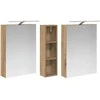 Vonios spintos komplektas su lentyna 3 pcs 120 x 14,5 x 70 cm