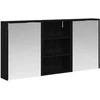 Vonios spintos komplektas su lentyna 3 pcs 126 x 16 x 62.5 cm