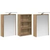 Vonios spintos komplektas 3 vnt. 126 x 16 x 62.5 cm