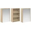 Vonios spintos komplektas su lentyna 3 pcs 126 x 16 x 62.5 cm