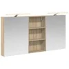 Vonios spintos komplektas su lentyna 3 pcs 140 x 14,5 x 70 cm