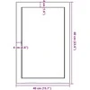 Vonios stalviršis, šviesiai rudas, 40x60x(2-6) cm, mediena