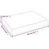 Vonios stalviršis, tamsiai rudas, 40x30x(2-6) cm, mediena