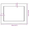 Vonios stalviršis, tamsiai rudas, 40x30x(2-6) cm, mediena
