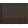 Vonios stalviršis, tamsiai rudas, 80x60x(2-6)cm, mediena