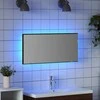 Veidrodis ruda ąžuolo 80 x 37 cm Stiklas ir inžinerinė mediena