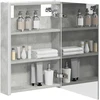 Vonios veidrodžio spinta Betono pilka 43 x 11,5 x 60,5 cm