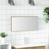 Veidrodis su LED juostelių žibintais artisano ąžuolo 80 x 37 cm