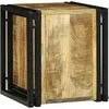 Vyno stovas Ruda ir juoda 35 x 35 x 39 cm Kietas mango medis