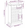 Vyno stovas Ruda 58 x 28 x 90 cm Kietos pušies mediena