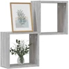 Wall Cube lentynos 2 vnt Pilka Sonoma 30x15x30 cm