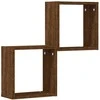 Wall Cube Lentynos 2 vnt Rudas ąžuolas 30x15x30 cm