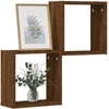 Wall Cube Lentynos 2 vnt Rudas ąžuolas 30x15x30 cm