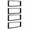 Wall Cube lentynos 4 vnt Juodas ąžuolas 100x15x30 cm