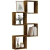 Wall Cube lentynos 4 vnt Rūkytas ąžuolas 30x15x30 cm