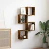 Wall Cube lentynos 4 vnt Rūkytas ąžuolas 30x15x30 cm
