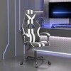 Žaidimų kėdė, juodos ir baltos spalvos, dirbtinė oda