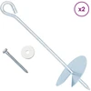 Žemės inkaras 2 pcs Sidabrinė Ø10 x 30 cm Cinkuotas metalas