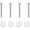 Žemės inkaras 4 vnt. Ø10 x 30 cm Cinkuotas metalas Sidabrinė