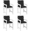 Žemintaško kėdžių pagalvėlės rinkinys 4 pcs Melanas Juodas